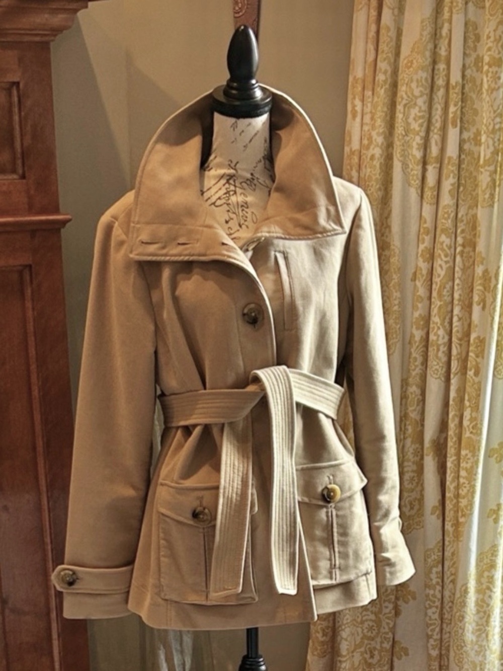 GAP Tan Belted Trench Coat TALL